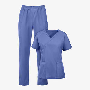 ชุดสครับผู้หญิงแขนสั้นผ้าโพลีเอสเตอร์ผสมอีลาสเทนทรงเข้ารูป ขายส่งราคาโรงงาน แฟชั่นขายดีตามสั่ง - Product Image 2