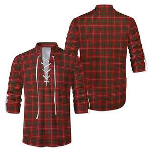 Chemise à manches longues pour homme de haute qualité, motif tartan écossais Dalzell, style Ghillie à lacets, chemise décontractée Jacobite 2026 - Product Image 1