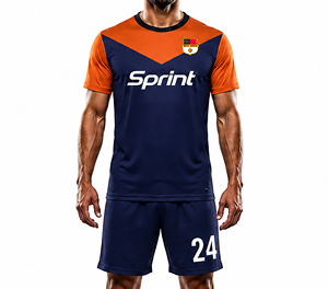 Camiseta de Fútbol Unisex, Jersey de Fútbol con Estampado Digital, Jersey de Fútbol Clásico Premium, Material de Spandex/Poliéster, Patrón Geométrico - Product Image 2