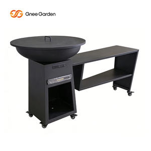 Estación de Barbacoa y Parrilla de Acero Corten Moderna para Leña con Control Remoto para Jardín y Patio, Venta al por Mayor de Fábrica - Product Image 2