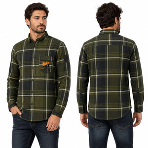 Chemise en flanelle à manches longues pour homme, sur mesure, de haute qualité, 100% coton, décontractée pour l'été, anti-rides, écologique, grande taille - Product Image 6