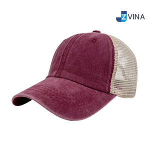 Gorra Trucker de Malla Lavada Estilo Vintage con Logotipo Personalizado, Unisex, Ajustable con Hebilla, para Uso Casual al Aire Libre - Product Image 2