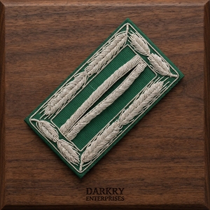 Écusson brodé sur mesure en fil d'argent, fait main, pour badge de loge verte, insignes fraternels, uniforme de société, écusson de blazer - Product Image 1