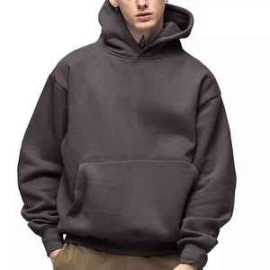 Sweat-shirts cool pour hommes, à capuche, 100% coton, longs, avec broderie, pull-over - Product Image 1