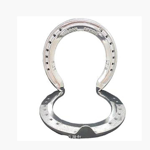 Fer à cheval en alliage d'aluminium forgé en U pour course hippique, avec 5 clous, taille n°8 - Product Image 3