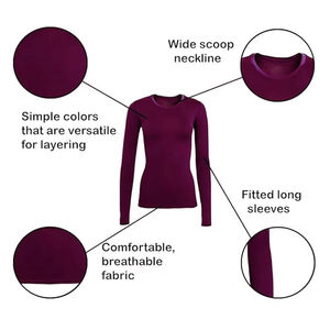 Camisetas de Enfermería de Manga Larga, Súper Elásticas, Cómodas, de Secado Rápido, con Puños para los Pulgares, Transpirables, para Hospital, Yoga y Uso Diario - Product Image 3