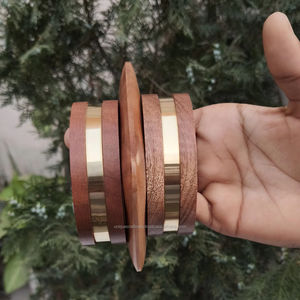 Pulseras de Madera Natural Hechas a Mano, Ligeras, Estilo Boho, Apilables, para Mujer - Product Image 1