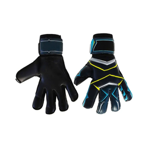 Nouveaux gants de gardien de but de football, à doigts entiers, antidérapants, respirants, en PU, unisexes, fermeture à scratch, noir, bleu, jaune - Product Image 6