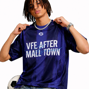 Maillot de football américain bleu pour homme en polyester, sublimation, léger, respirant, personnalisable, tenue d'équipe, maillot de sport pour homme, service OEM - Product Image 3