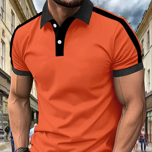 La nueva camiseta POLO para hombre de verano 2025 presenta un estilo casual, refrescante y sencillo con estampado urbano. - Product Image 1