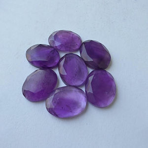 Gema de Amatista Natural con Corte Facetado y Base Plana Calibrada |   Piedra Suelta de Forma Ovalada para la Elaboración de Joyas - Product Image 6