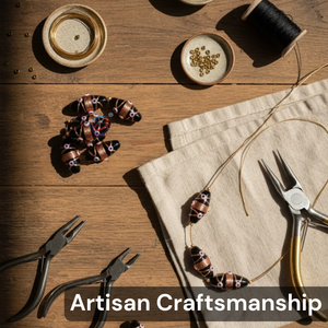 EXCEL EXPORTS Cuentas Sueltas de Vidrio Negro Lampwork, Hilo de 8 Pulgadas |   Estilo de Pastel de Boda Hecho a Mano |   Artesanías de Diseño con Formas Mixtas para Manualidades - Product Image 2