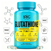Capsules OEM de Glutathion, Resvératrol et NAC pour l'éclaircissement de la peau et la détoxification du foie chez l'adulte, marque privée, vente en gros en vrac