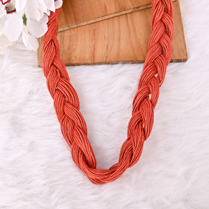 Hand Braided Natural Jute Rope <b>Statement</b> <b>Necklace</b> - Product Image 3