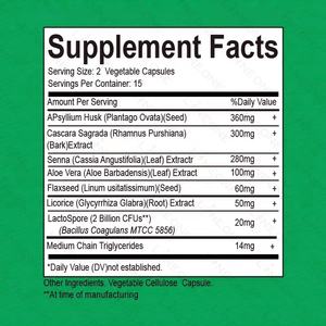 Supplément de nettoyage et de désintoxication du côlon pour la santé digestive Capsules de soutien à la santé intestinale avec inuline et extraits de feuilles de séné - Product Image 4