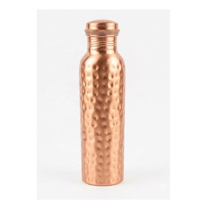 Handmade Pure <b>Copper</b> Water <b>Bottle</b> Direct <b>Drinking</b> Leak Proof Yoga & Ayurvedic Water <b>Bottle</b> Lid Boiling Water Applicable <b>Bottle</b> - Product Image 3