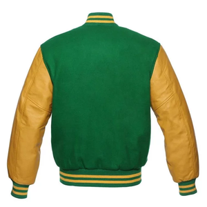 Jacket for <b>Men</b> Custom Varsity Baseball Bomber Satin Letterman Style OEM ODM Wholesale Streetwear College Fashion Supplier - Product Image 4