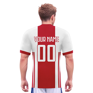 Maillot de football personnalisé pour les fans et les joueurs, nouvelle saison, ensemble de football rouge et blanc, 100% polyester respirant, uniforme d'équipe - Product Image 5