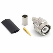 ปลั๊ก BNC (F) LMR 240 พร้อมหน้าสัมผัสเงินและตัวเรือนทองเหลือง-แบบย้ำสาย - Product Image 1