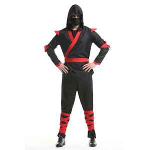 Ropa Deportiva de Color Contrastante para Exteriores, Ropa de Artes Marciales, Trajes de Ninja, Conjunto de Uniforme de Ninja Profesional con Alas en los Hombros - Product Image 5