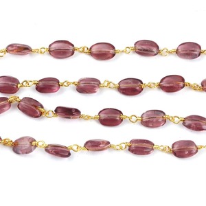 AAA Pink Tourmaline Hydro <b>Rosary</b> Style Beaded Chain With Premium Finish For DIY Bracelet And Necklace Jewelry Making Wholesale - Product Image 5