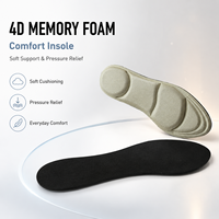 Semelles intérieures respirantes et amortissantes en mousse à mémoire de forme 4D beige de qualité supérieure, idéales pour la marche, la course, le sport, le travail, les voyages et l'usage quotidien – Meilleures ventes