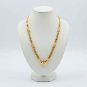 Divyoro Moderno Collar Mangalsutra de Doble Cuentas para Mujer, Chapado en Oro, Joyería Religiosa Clásica con Borla, para Uso Diario - Product Image 1