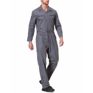 Combinaison unisexe à manches longues avec logo personnalisé OEM, fermeture éclair et multiples poches, uniforme de mécanicien - Product Image 4