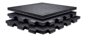 Baldosa de caucho reciclado Unifit para interiores de 25 mm - Product Image 3