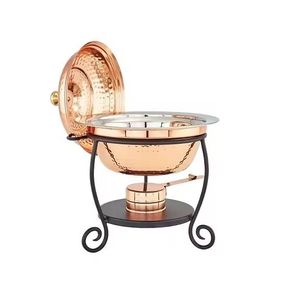 Calentador de Alimentos Moderno Tipo Jaula Premium con Cúpula Plateada y Soporte Vertical Alto de Acero Inoxidable para Buffet - Product Image 4