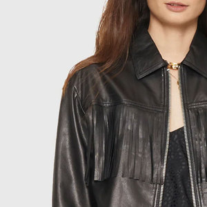 Chaqueta de Cuero Premium Hecha a Mano para Mujer, Diseño Sólido, Color Personalizado, Chaquetas de Cuero de Alta Calidad - Product Image 6