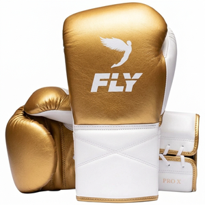 Professional Fly Lace-Up Boxing Gloves Custom Logo Top Quality Genuine Leather Quick Drying Anti-UV Full Finger Training Gloves - Product Image 1