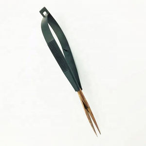 Tijeras de microdiseción oftálmicas curvas con resorte de 14.5CM, de acero inoxidable, juego de instrumentos manuales, precio mayorista profesional M - Product Image 3