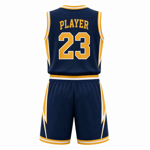 Maillots et shorts de basket-ball personnalisés de haute qualité, ensemble uniforme imprimé par sublimation, respirant, anti-humidité, pour sports d'équipe - Product Image 3
