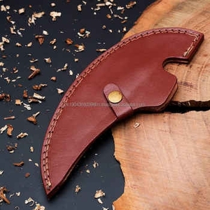Cuchillo de Cocina Tipo Hacha de Acero de Damasco Hecho a Mano con Mango de Madera de Palisandro de Color Personalizado para Cortar Verduras y Carne - Product Image 2