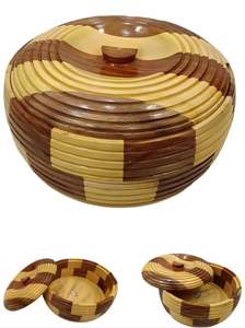 Caja de Madera para Chapati de Último Diseño, Forma Redonda, Producto Hecho a Mano 100% de Buena Calidad, Caja para Chapati para Mesa de Comedor con Logotipo - Product Image 5