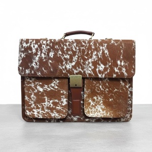 Fashionable Leopard Print Hair-on Leather Laptop <b>Bag</b> Women's Designer Crossbody Handbag Cowhide Shoulder <b>Bag</b> Supplier LHLB-0007 - Product Image 4