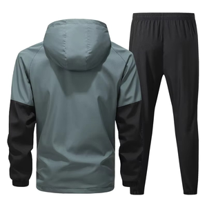 Survêtements légers et tendance pour hommes, style décontracté, printemps-automne, couleur unie, délavé à l'acide, écologique, avec logo - Product Image 3