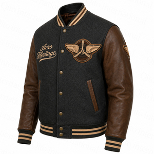 Chaqueta Varsity de Lana con Bordado Personalizado del Nombre del Equipo, Chaqueta Varsity de Béisbol, Marcas de Marca Privada - Product Image 2