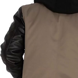 Chaquetas universitarias personalizadas para hombre al por mayor, chaquetas cortavientos de invierno con logotipo personalizado en la parte delantera y mangas de cuero - Product Image 2