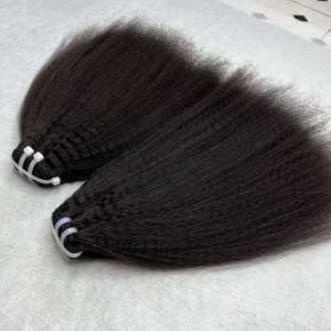 Paquets de cheveux de vendeur vietnamien droits crépus pour faire des perruques, prix de gros de l'usine trame crépus extensions de cheveux droits - Product Image 5
