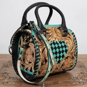 Vintage Women's <b>Handbag</b> Genuine Leather Bags Sling Shoulder Bags Brown Leather <b>Handbags</b> for Women - Product Image 4