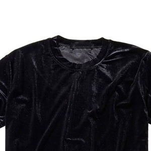Fabricant de vêtements de créateurs, t-shirt homme à manches courtes en velours, t-shirt en velours personnalisé pour homme - Product Image 2