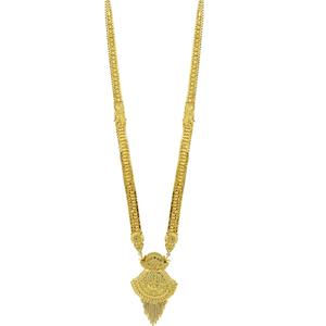Juego de Joyería Larga de Oro Laminado de 14K, 18K, 24K al por Mayor, Collares de Moda, Juego de Joyería Nupcial Larga con Diseño Floral Tradicional - Product Image 3