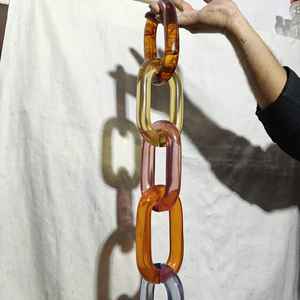 Chaînes en résine transparente colorées pour projets de décoration murale, séparateurs de pièce, accessoires de rideaux style ange - Product Image 1