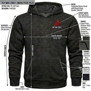 Customized Men's Streetwear Hoodie with Digital & Discharge Printing Polyester/Cotton Fabric - Product Image 2