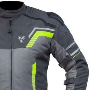 Veste de moto pour homme, de qualité supérieure, imperméable, en textile Cordura, noire, coupe-vent, avec protection renforcée - Product Image 4