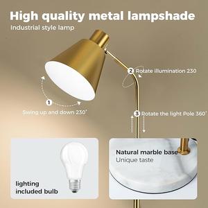 Lampe sur pied industrielle en fer avec ampoule apparente pour une décoration rustique de la maison - Product Image 4