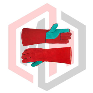 Gants renforcés en cuir fendu pour soudeurs, manchette de sécurité anti-vibration, résistance à la chaleur, résistance au feu, résistance aux déchirures, antidérapants - Product Image 6