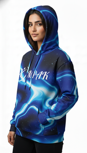 Sweat à capuche unisexe surdimensionné haut de gamme pour l'hiver avec impression par sublimation brodée pour les lignes de vêtements streetwear premium - Product Image 2